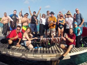 WLHA working with Ocean Encounters' Lionfish Scuba Diving Experience Clients in Curacao