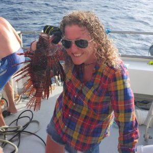 Lionfish huntress Rachel Bowman