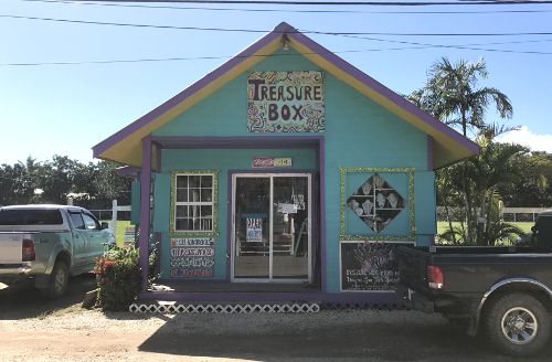 The Treasure Box, lionfish jewelry store in Placencia, Belize